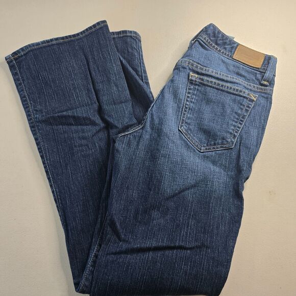 Eddie Bauer Jeans Women's 2 Regular Fit Blue Dark Wash Straight - Picture 10 of 16
